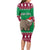 Custom California Christmas Long Sleeve Bodycon Dress Santa Grizzly Bear With Grape - Wonder Print Shop