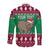 Custom California Christmas Long Sleeve Button Shirt Santa Grizzly Bear With Grape - Wonder Print Shop
