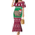 Custom California Christmas Mermaid Dress Santa Grizzly Bear With Grape - Wonder Print Shop