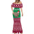 Custom California Christmas Mermaid Dress Santa Grizzly Bear With Grape - Wonder Print Shop