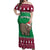 Custom California Christmas Off Shoulder Maxi Dress Santa Grizzly Bear With Grape - Wonder Print Shop