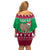 Custom California Christmas Off Shoulder Short Dress Santa Grizzly Bear With Grape - Wonder Print Shop