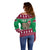 Custom California Christmas Off Shoulder Sweater Santa Grizzly Bear With Grape - Wonder Print Shop