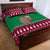 Custom California Christmas Quilt Bed Set Santa Grizzly Bear With Grape - Wonder Print Shop