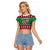 Custom California Christmas Raglan Cropped T Shirt Santa Grizzly Bear With Grape - Wonder Print Shop