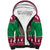 Custom California Christmas Sherpa Hoodie Santa Grizzly Bear With Grape - Wonder Print Shop