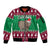 Custom California Christmas Sleeve Zip Bomber Jacket Santa Grizzly Bear With Grape - Wonder Print Shop