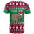 Custom California Christmas T Shirt Santa Grizzly Bear With Grape - Wonder Print Shop