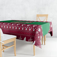 Custom California Christmas Tablecloth Santa Grizzly Bear With Grape - Wonder Print Shop