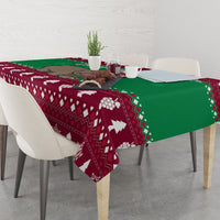 Custom California Christmas Tablecloth Santa Grizzly Bear With Grape - Wonder Print Shop