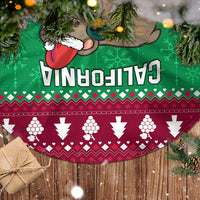 California Christmas Tree Skirt Santa Grizzly Bear With Grape - Wonder Print Shop