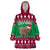 Custom California Christmas Wearable Blanket Hoodie Santa Grizzly Bear With Grape - Wonder Print Shop
