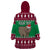Custom California Christmas Wearable Blanket Hoodie Santa Grizzly Bear With Grape - Wonder Print Shop