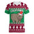 Custom California Christmas Women V Neck T Shirt Santa Grizzly Bear With Grape - Wonder Print Shop