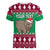 Custom California Christmas Women V Neck T Shirt Santa Grizzly Bear With Grape - Wonder Print Shop