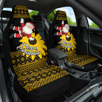 Maryland Christmas Car Seat Cover Santa Claus With Black Eyed Susan Flower - Wonder Print Shop