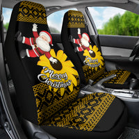 Maryland Christmas Car Seat Cover Santa Claus With Black Eyed Susan Flower - Wonder Print Shop
