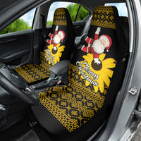 Maryland Christmas Car Seat Cover Santa Claus With Black Eyed Susan Flower - Wonder Print Shop