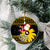 Maryland Christmas Ceramic Ornament Santa Claus With Black Eyed Susan Flower - Wonder Print Shop