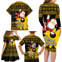 Maryland Christmas Family Matching Long Sleeve Bodycon Dress and Hawaiian Shirt Santa Claus With Black Eyed Susan Flower - Wonder Print Shop