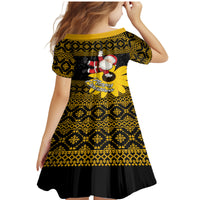 Maryland Christmas Family Matching Mermaid Dress and Hawaiian Shirt Santa Claus With Black Eyed Susan Flower - Wonder Print Shop