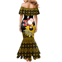 Maryland Christmas Family Matching Mermaid Dress and Hawaiian Shirt Santa Claus With Black Eyed Susan Flower - Wonder Print Shop