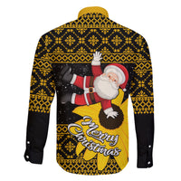 Maryland Christmas Family Matching Off Shoulder Short Dress and Hawaiian Shirt Santa Claus With Black Eyed Susan Flower - Wonder Print Shop