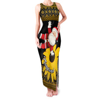 Maryland Christmas Family Matching Tank Maxi Dress and Hawaiian Shirt Santa Claus With Black Eyed Susan Flower - Wonder Print Shop