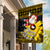 Maryland Christmas Garden Flag Santa Claus With Black Eyed Susan Flower - Wonder Print Shop