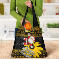 Maryland Christmas Grocery Bag Santa Claus With Black Eyed Susan Flower
