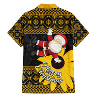Maryland Christmas Hawaiian Shirt Santa Claus With Black Eyed Susan Flower - Wonder Print Shop