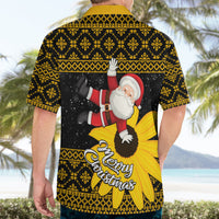 Maryland Christmas Hawaiian Shirt Santa Claus With Black Eyed Susan Flower - Wonder Print Shop