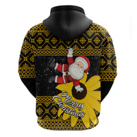 Maryland Christmas Hoodie Santa Claus With Black Eyed Susan Flower - Wonder Print Shop