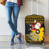 Maryland Christmas Luggage Cover Santa Claus With Black Eyed Susan Flower - Wonder Print Shop