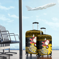 Maryland Christmas Luggage Cover Santa Claus With Black Eyed Susan Flower - Wonder Print Shop