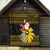 Maryland Christmas Quilt Santa Claus With Black Eyed Susan Flower - Wonder Print Shop