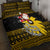 Maryland Christmas Quilt Bed Set Santa Claus With Black Eyed Susan Flower - Wonder Print Shop