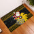 Maryland Christmas Rubber Doormat Santa Claus With Black Eyed Susan Flower - Wonder Print Shop