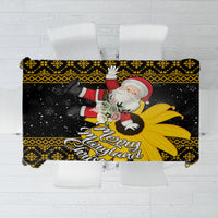 Maryland Christmas Tablecloth Santa Claus With Black Eyed Susan Flower - Wonder Print Shop