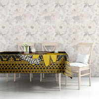 Maryland Christmas Tablecloth Santa Claus With Black Eyed Susan Flower - Wonder Print Shop