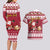 Custom Maryland Christmas Couples Matching Long Sleeve Bodycon Dress and Hawaiian Shirt Santa Claus Riding A Reindeer - Wonder Print Shop