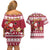 Custom Maryland Christmas Couples Matching Off Shoulder Short Dress and Hawaiian Shirt Santa Claus Riding A Reindeer - Wonder Print Shop