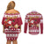 Custom Maryland Christmas Couples Matching Off Shoulder Short Dress and Long Sleeve Button Shirt Santa Claus Riding A Reindeer - Wonder Print Shop