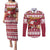 Custom Maryland Christmas Couples Matching Puletasi Dress and Long Sleeve Button Shirt Santa Claus Riding A Reindeer - Wonder Print Shop