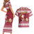 Custom Maryland Christmas Couples Matching Short Sleeve Bodycon Dress and Hawaiian Shirt Santa Claus Riding A Reindeer - Wonder Print Shop