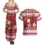 Custom Maryland Christmas Couples Matching Summer Maxi Dress and Hawaiian Shirt Santa Claus Riding A Reindeer - Wonder Print Shop