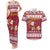 Custom Maryland Christmas Couples Matching Tank Maxi Dress and Hawaiian Shirt Santa Claus Riding A Reindeer - Wonder Print Shop