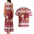 Custom Maryland Christmas Couples Matching Tank Maxi Dress and Hawaiian Shirt Santa Claus Riding A Reindeer - Wonder Print Shop