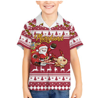 Custom Maryland Christmas Family Matching Mermaid Dress and Hawaiian Shirt Santa Claus Riding A Reindeer - Wonder Print Shop