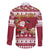 Custom Maryland Christmas Family Matching Off Shoulder Long Sleeve Dress and Hawaiian Shirt Santa Claus Riding A Reindeer - Wonder Print Shop
